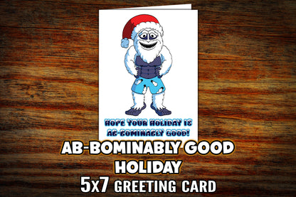"AB-Bominable Snowman" 5x7 Christmas Card