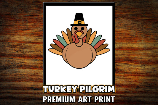 "Turkey Pilgrim" Thanksgiving Art Print
