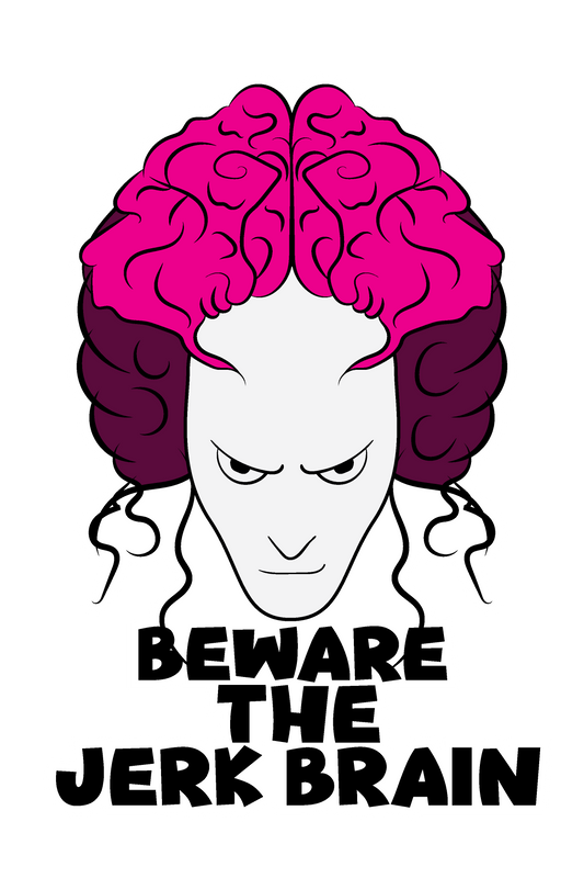 "Beware the Jerk Brain" 3" Vinyl Sticker