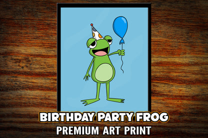 "Birthday Party Frog" Art Print