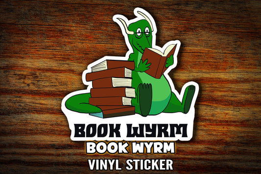 "Book Wyrm" Vinyl Sticker