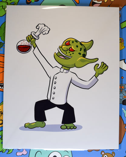 "Doctor Gobbo" Goblin Chemist Art Print