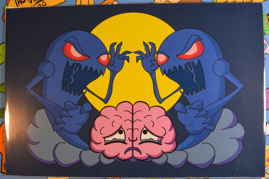 "Haunted Meatball Brain" Art Print