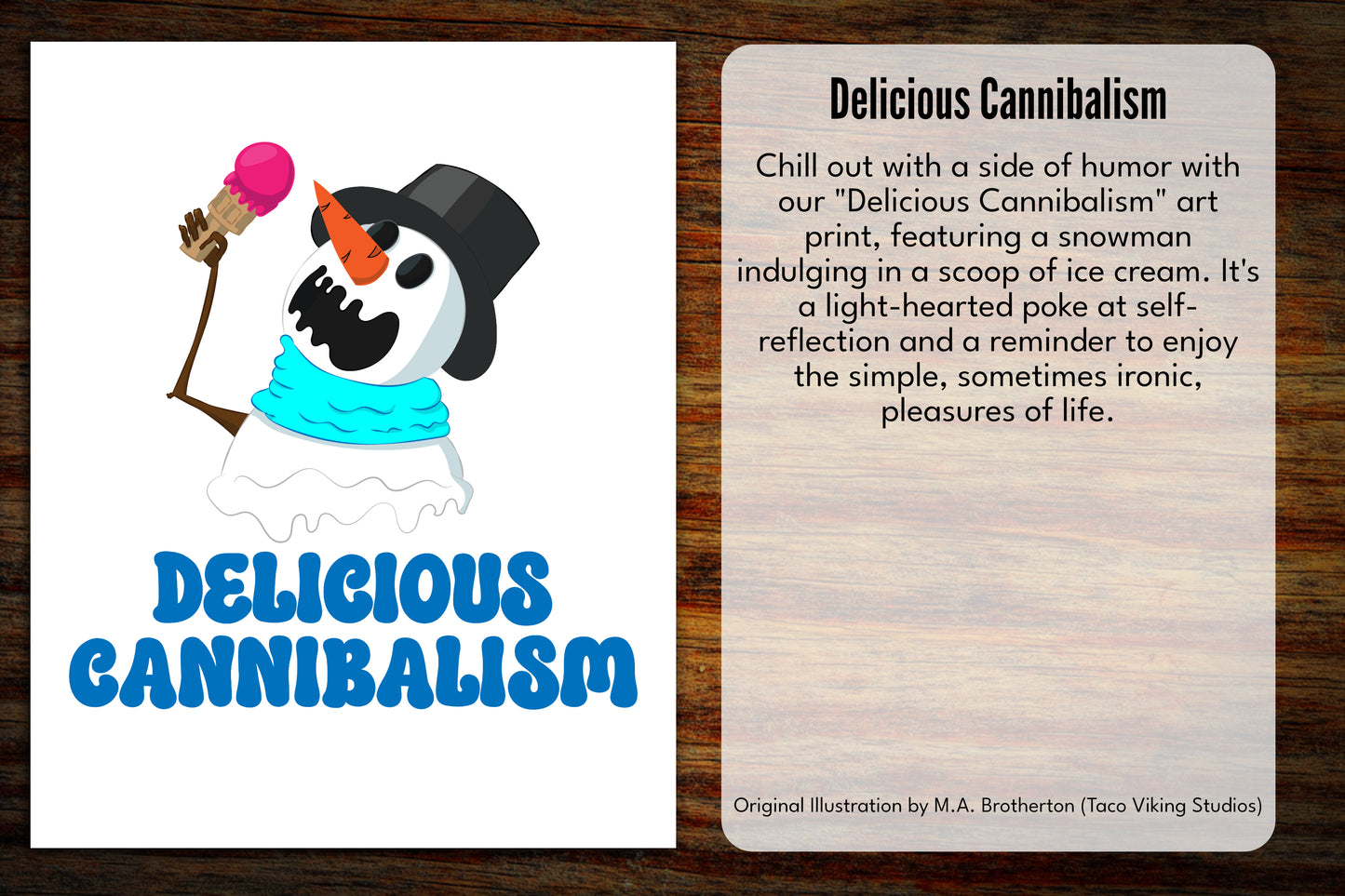 "Delicious Cannibalism" Post Card