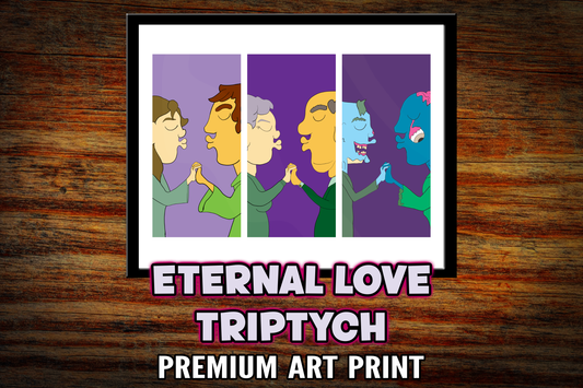 "Eternal Love Triptych" 8x10 Art Print