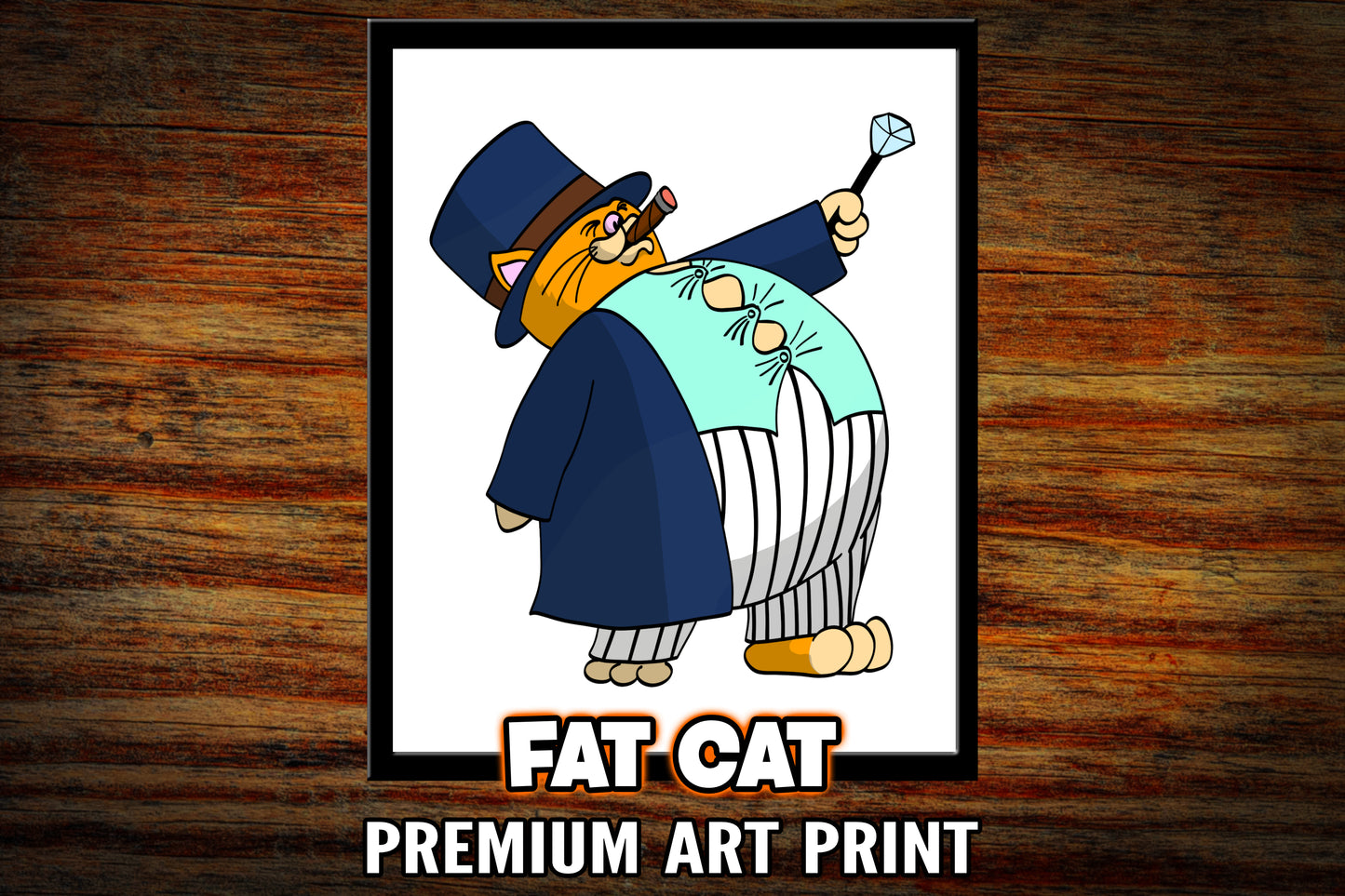 "Fat Cat" 8x10 Art Print