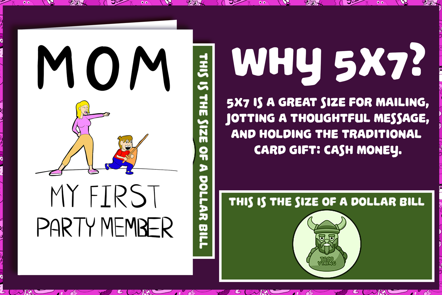 "My First Party Member" Mother's Day Card