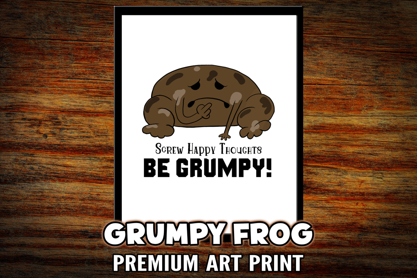 "Grumpy Frog" Art Print