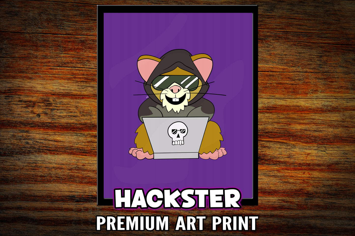 "Hackster" Cyber Hamster Art Print