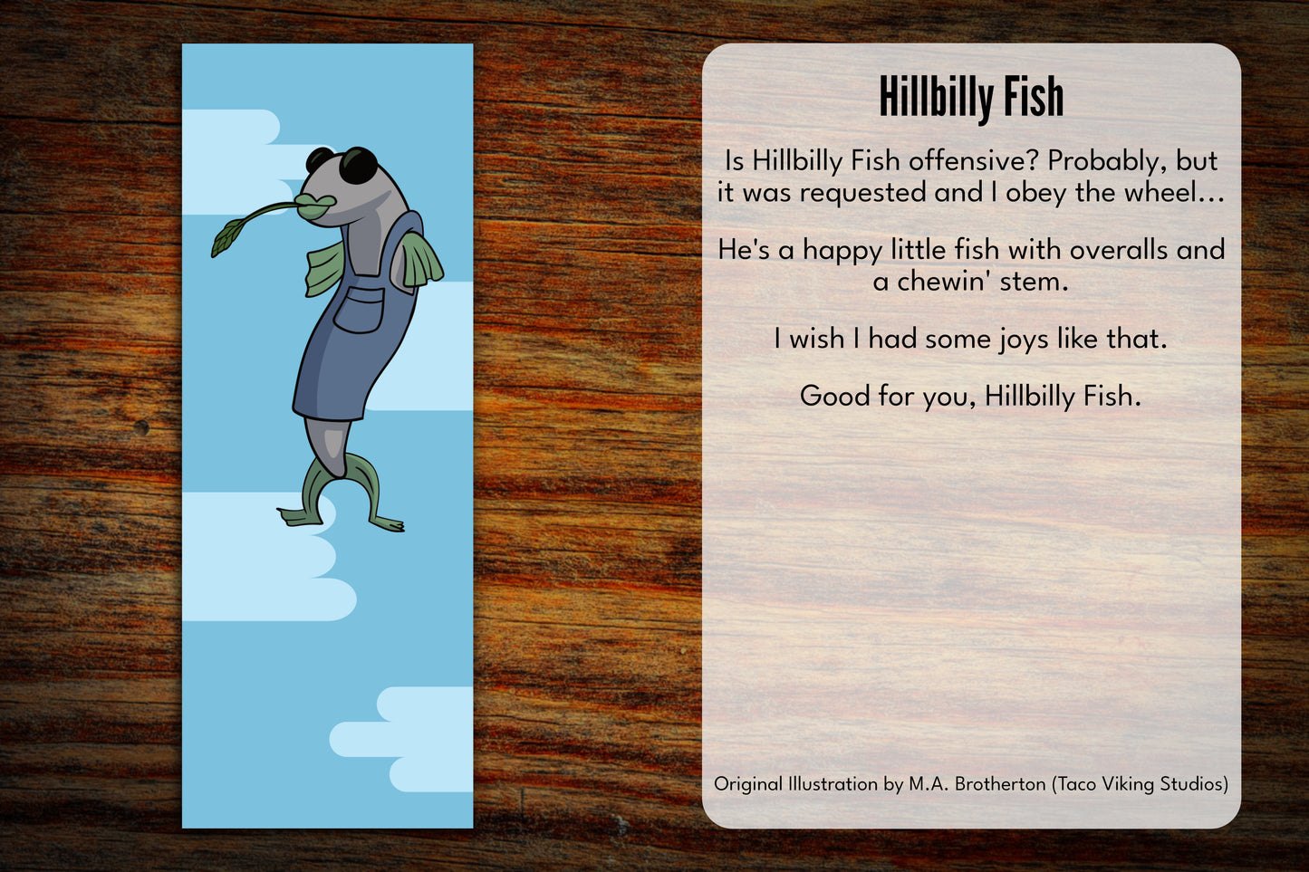 "Hillbilly Fish" Bookmark