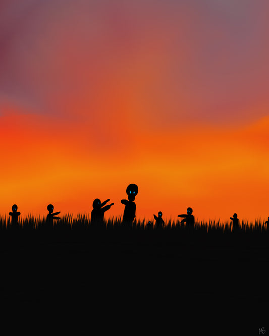 "Zombie Sunset" Art Print