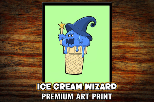"Ice Cream Wizard" Art Print