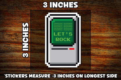 "Let's Rock" 3" Vinyl Sticker