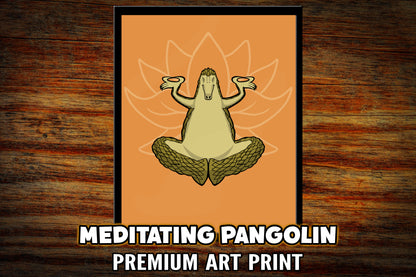 "Mediating Pangolin" Art Print