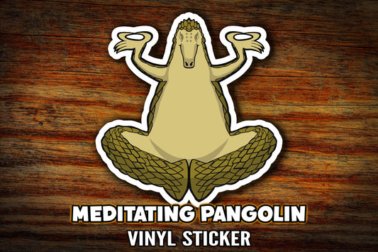 "Meditating Pangolin" Vinyl Sticker