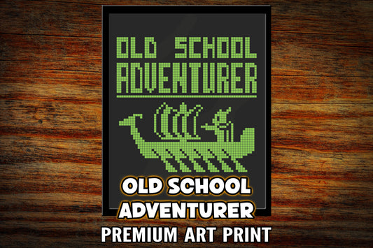"Old School Adventurer" Art Print