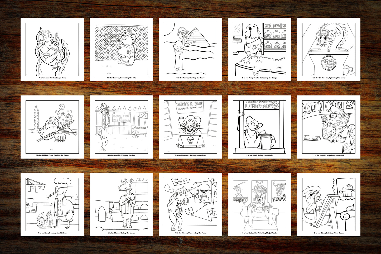 A-Z Animal Geeks: A Coloring Book of Quirky Creatures