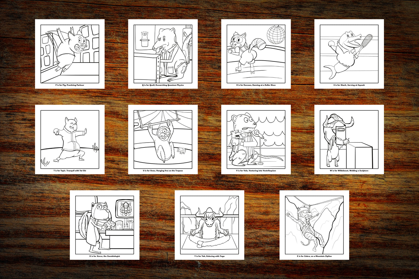 A-Z Animal Geeks: A Coloring Book of Quirky Creatures