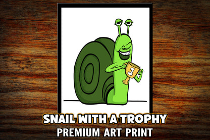 "Snail with a Trophy" Art Print