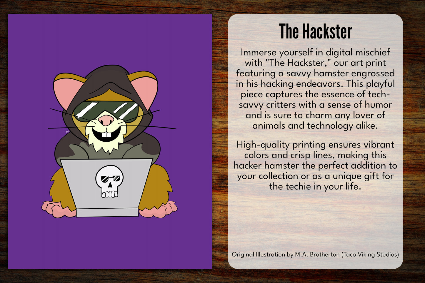 "Hackster" Cyber Hamster Art Print