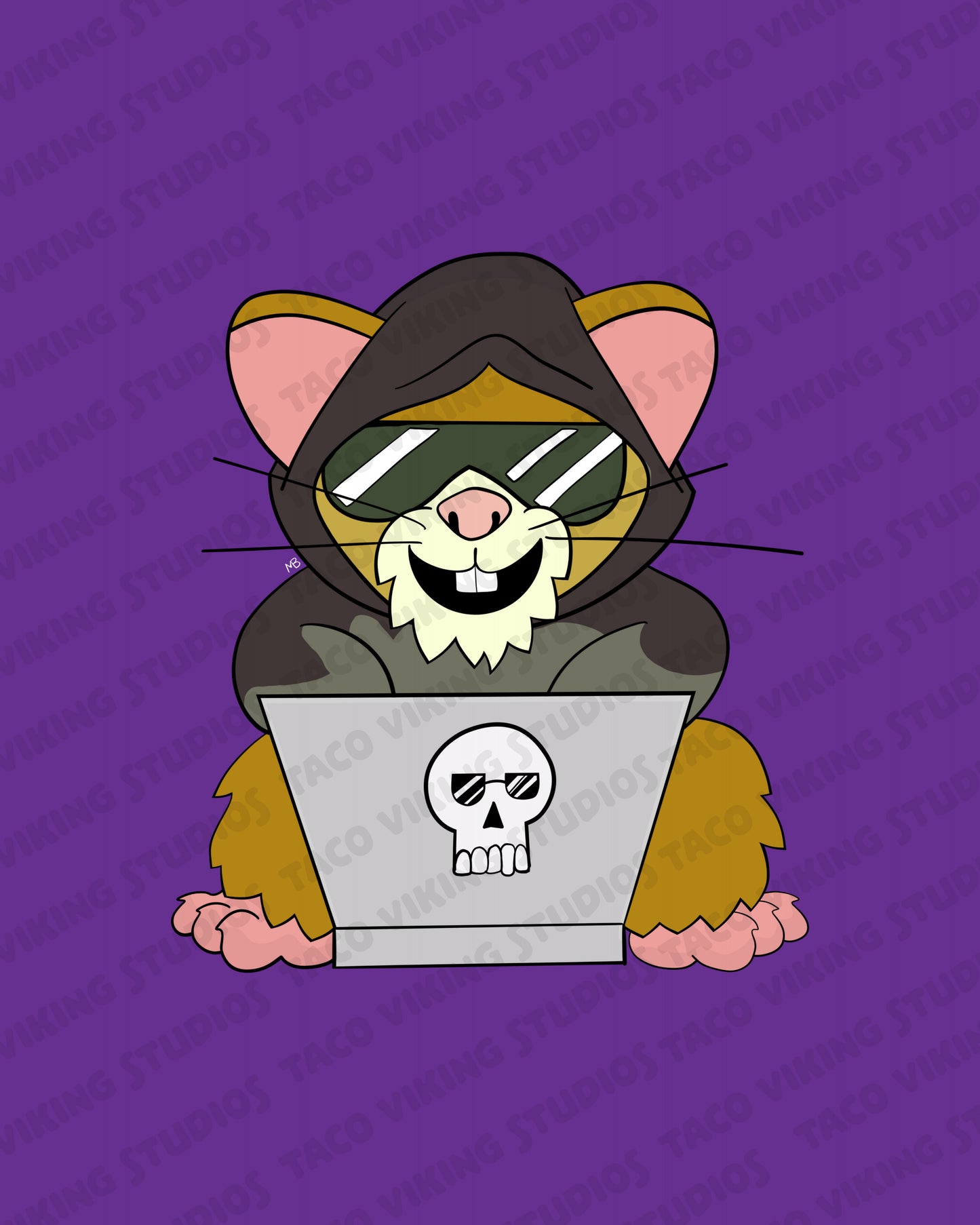 "Hackster" Cyber Hamster Art Print