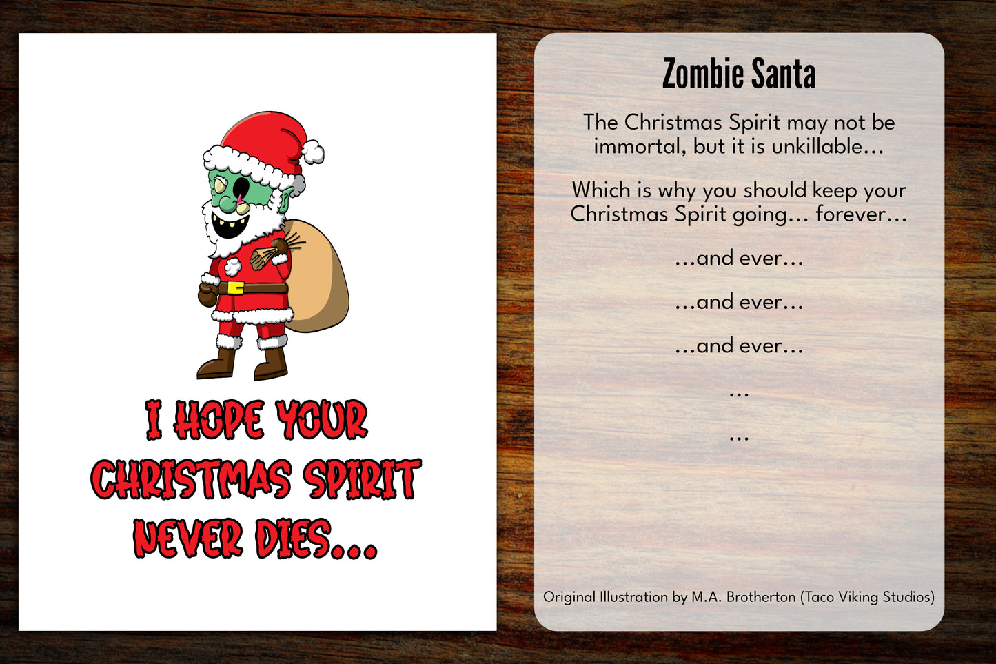 "Zombie Santa" Bookmark